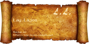 Lay Lajos névjegykártya