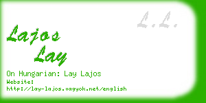 lajos lay business card